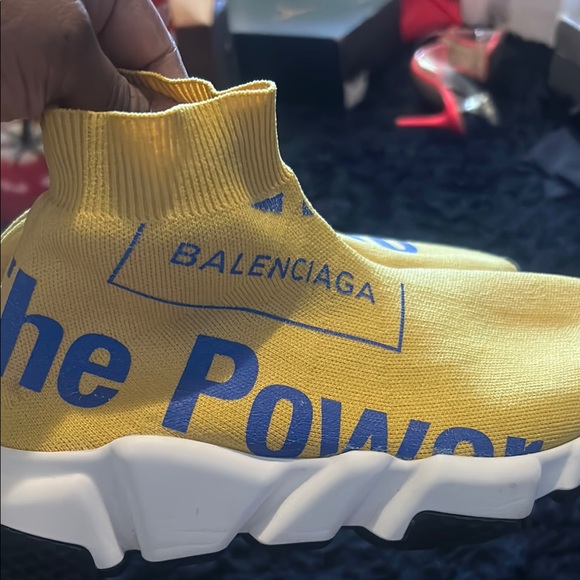 Balenciaga Yellow Sock Sneakers - Picture 6 of 7